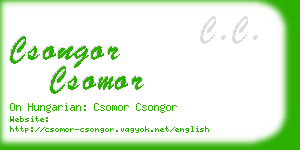 csongor csomor business card